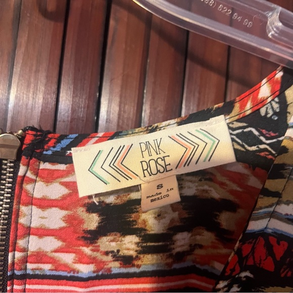 Pink Rose Aztec Print Women's Top - Picture 3 of 4